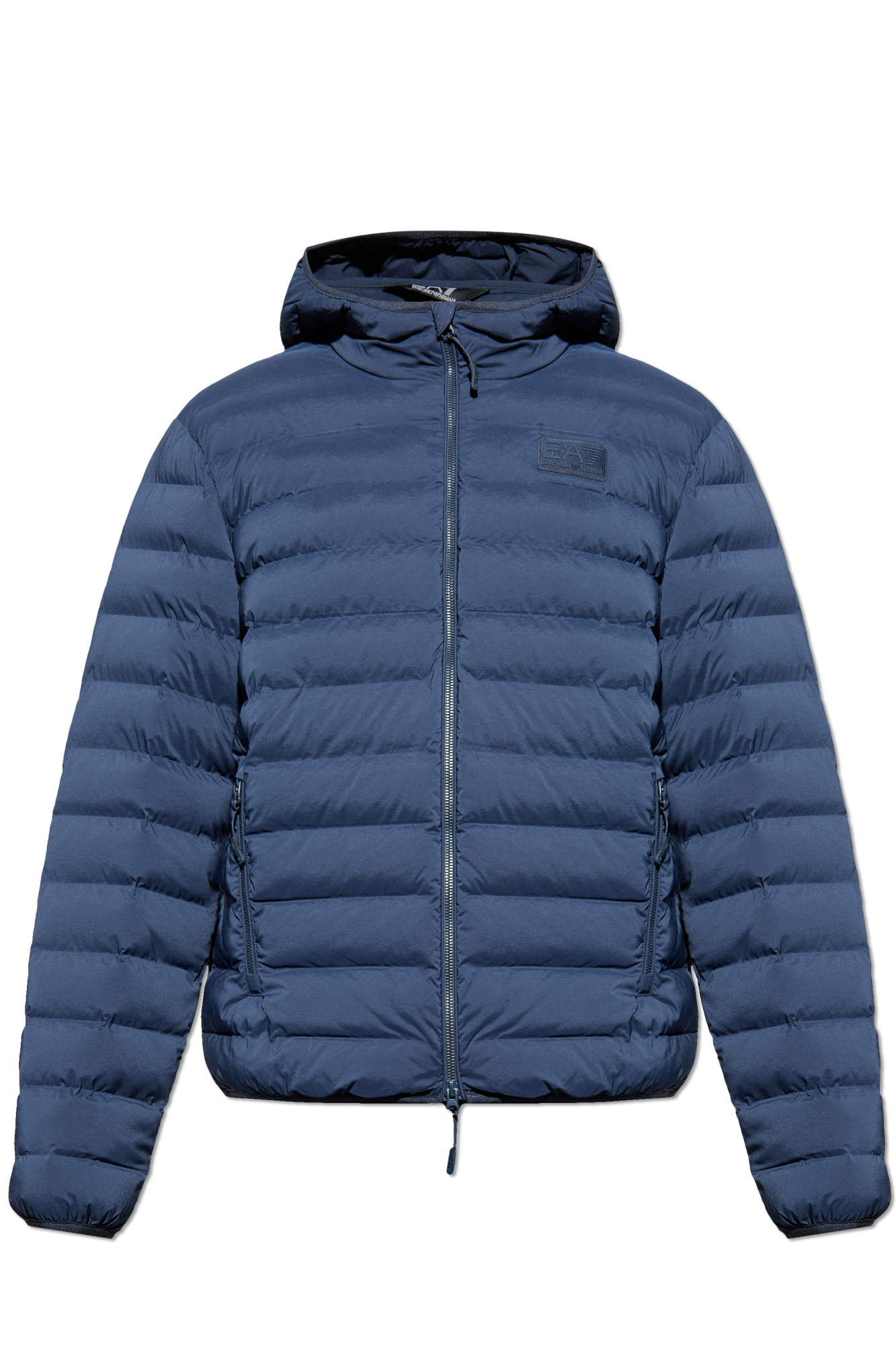 Emporio Armani Blue Navy Hooded Down Jacket